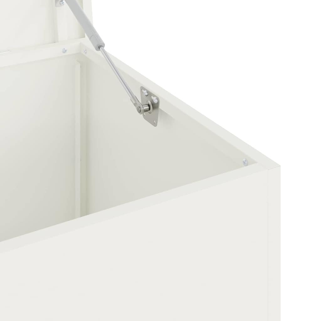 Garden Storage Cushion Box Steel 100 x 50.5 x 50 cm 220 White