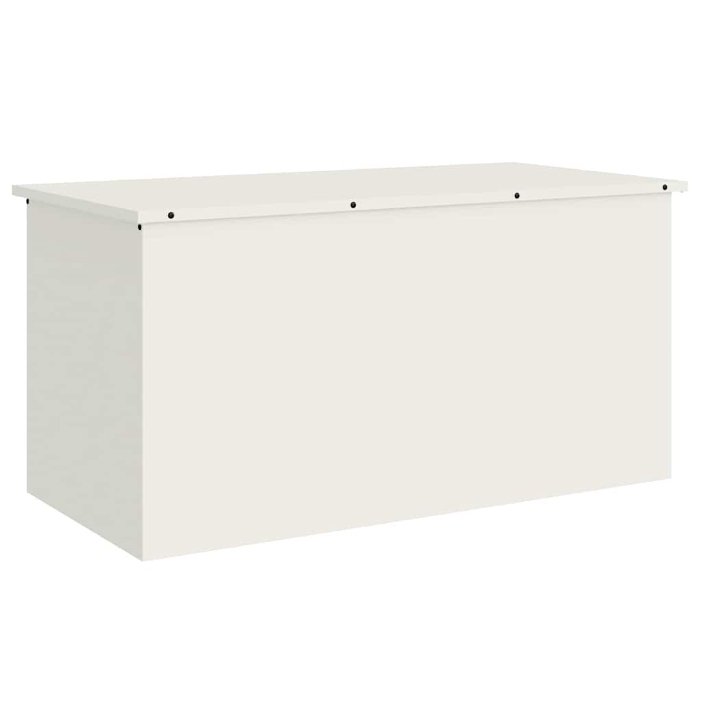 Garden Storage Cushion Box Steel 100 x 50.5 x 50 cm 220 White