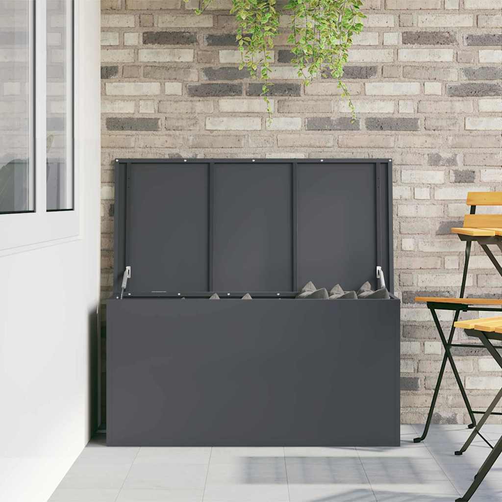 Garden Storage Cushion Box Steel 100 x 50.5 x 50 cm 220