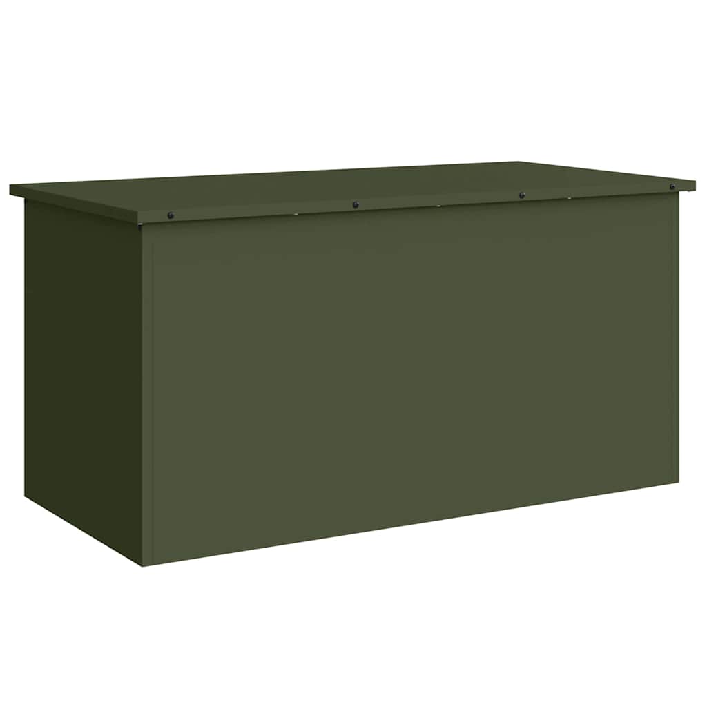 Outdoor Storage Box Olive Green 100 x 50.5 x 50 cm Steel