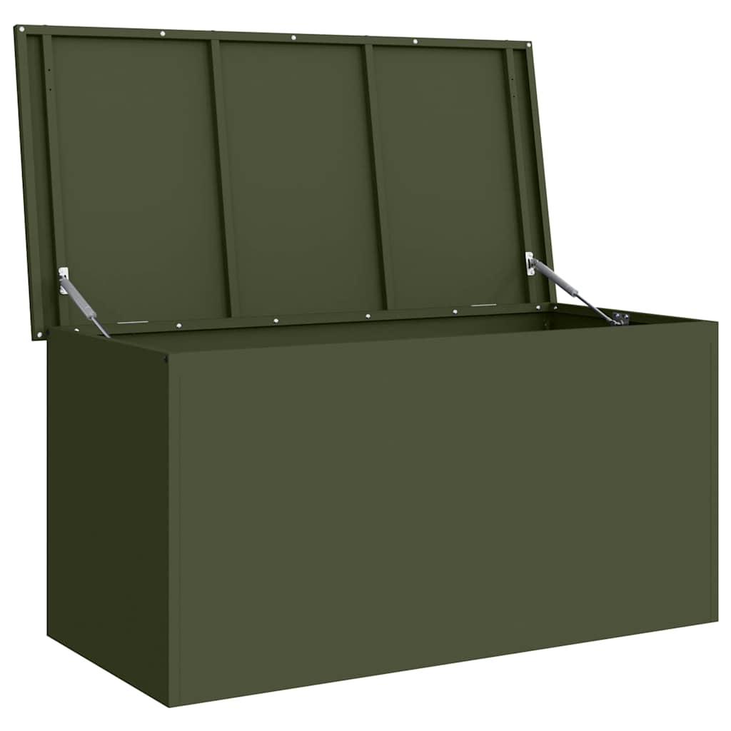 Outdoor Storage Box Olive Green 100 x 50.5 x 50 cm Steel