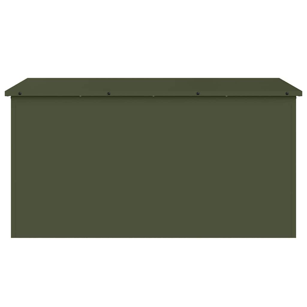 Outdoor Storage Box Olive Green 100 x 50.5 x 50 cm Steel