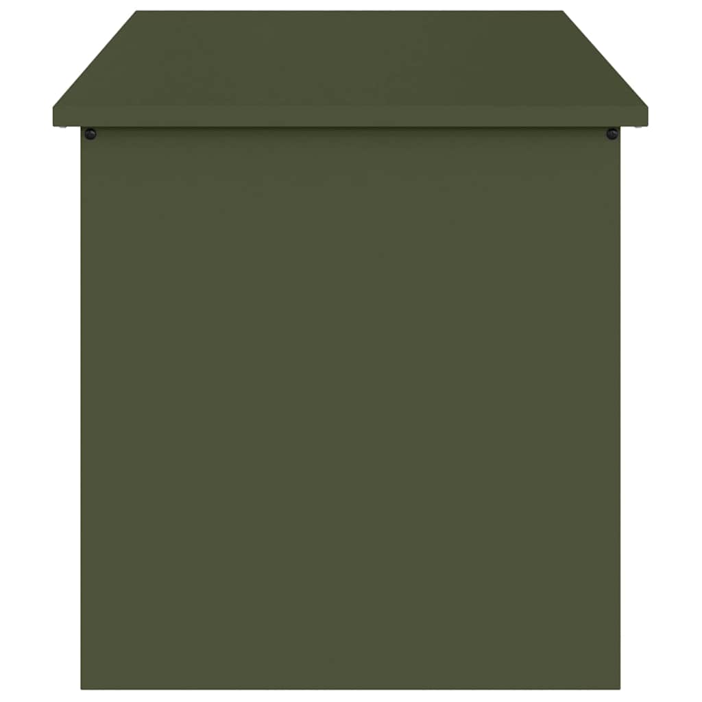 Outdoor Storage Box Olive Green 100 x 50.5 x 50 cm Steel