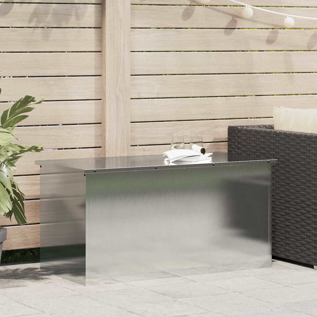 Garden Storage Cushion Box Galvanised Steel 100 x 50.5 x 50 cm