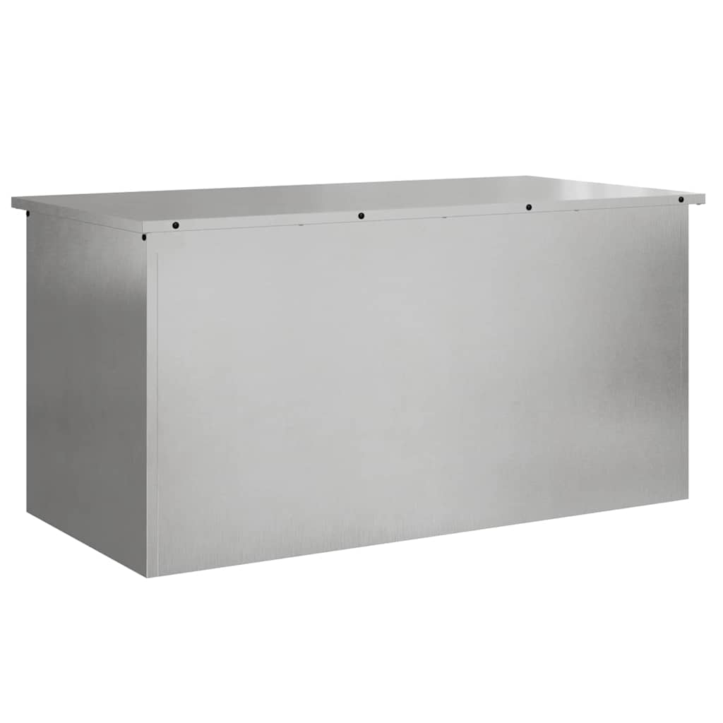 Garden Storage Cushion Box Galvanised Steel 100 x 50.5 x 50 cm