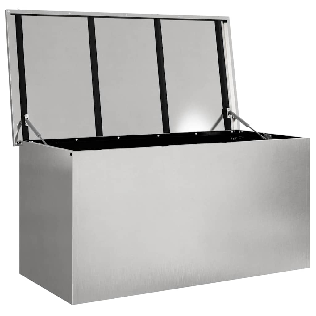Garden Storage Cushion Box Galvanised Steel 100 x 50.5 x 50 cm