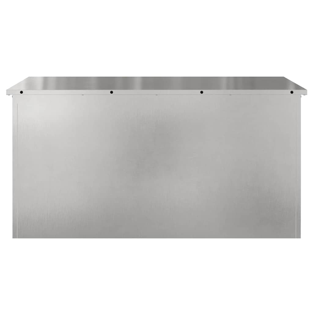 Garden Storage Cushion Box Galvanised Steel 100 x 50.5 x 50 cm