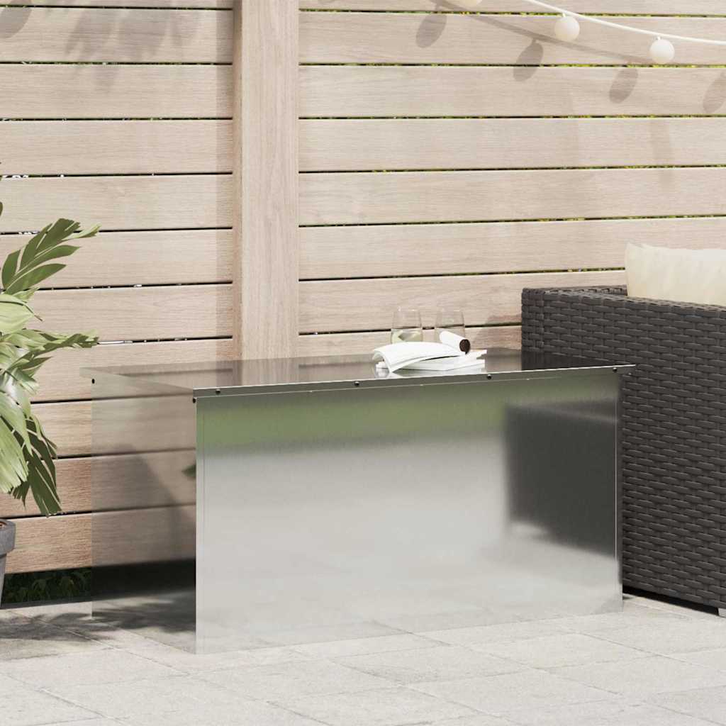 Garden Storage Cushion Box Galvanised Steel 100 x 50.5 x 50 cm