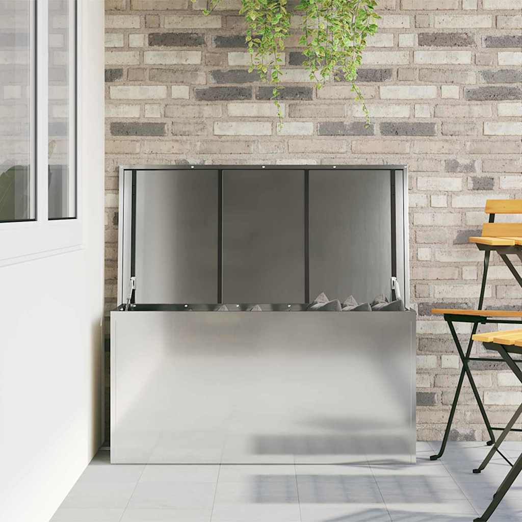 Garden Storage Cushion Box Galvanised Steel 100 x 50.5 x 50 cm