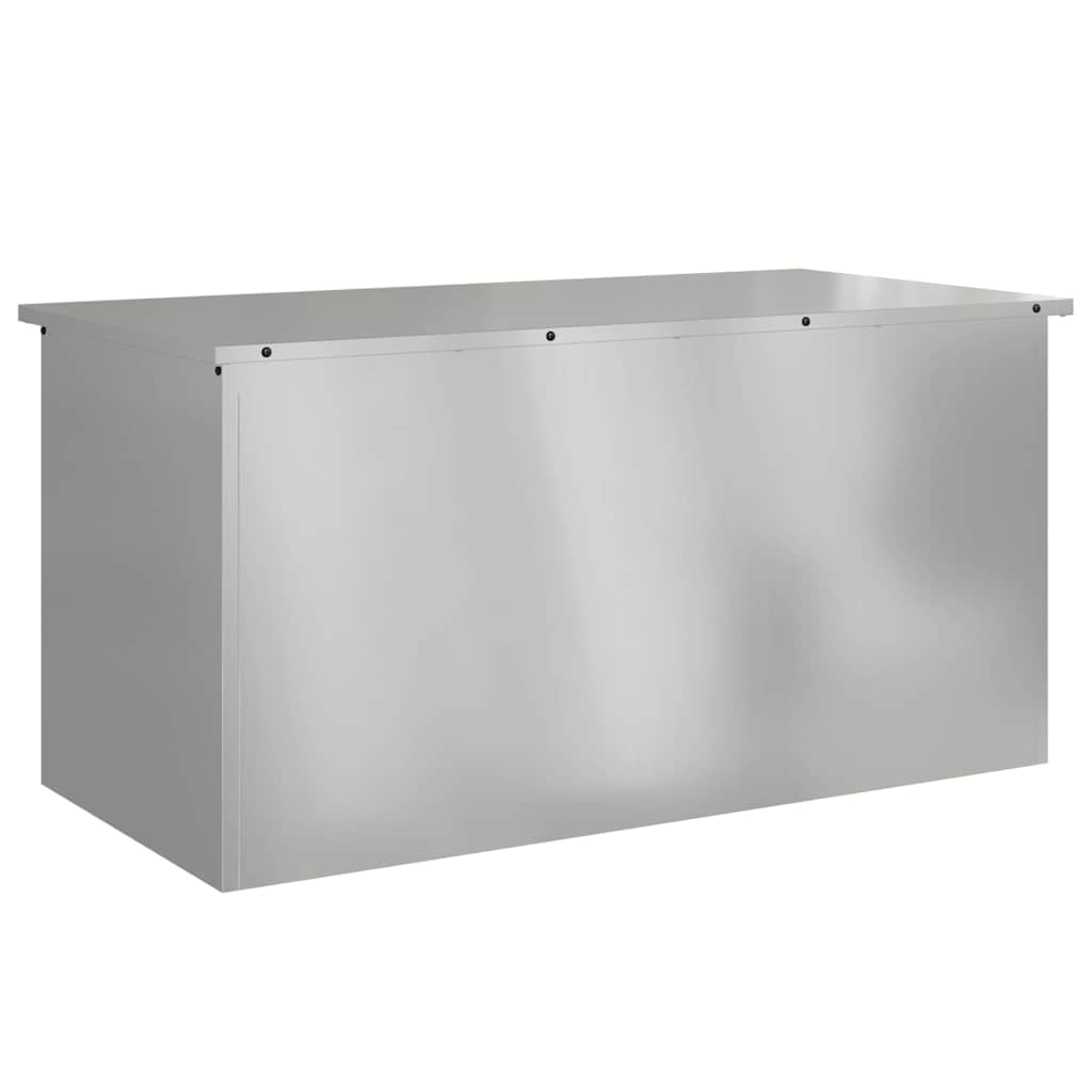 Garden Storage Cushion Box Galvanised Steel 100 x 50.5 x 50 cm