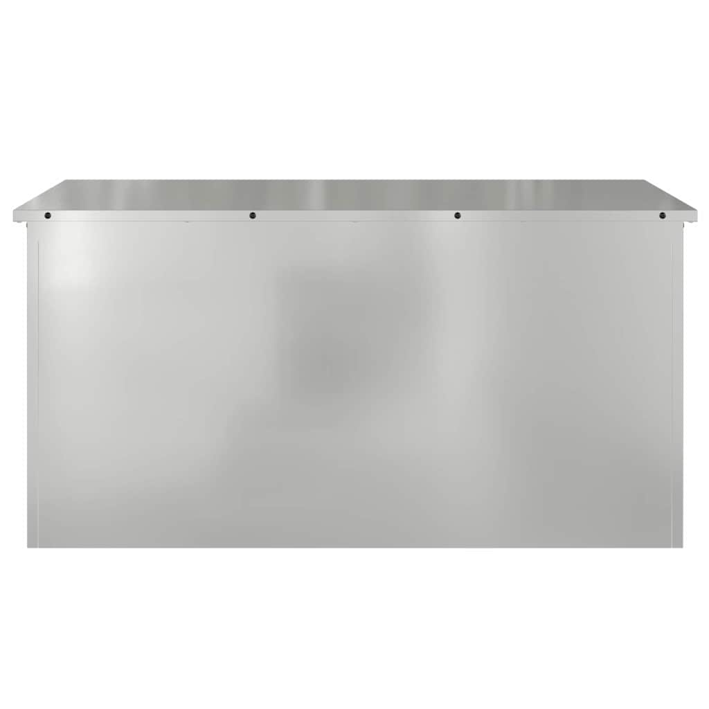 Garden Storage Cushion Box Galvanised Steel 100 x 50.5 x 50 cm