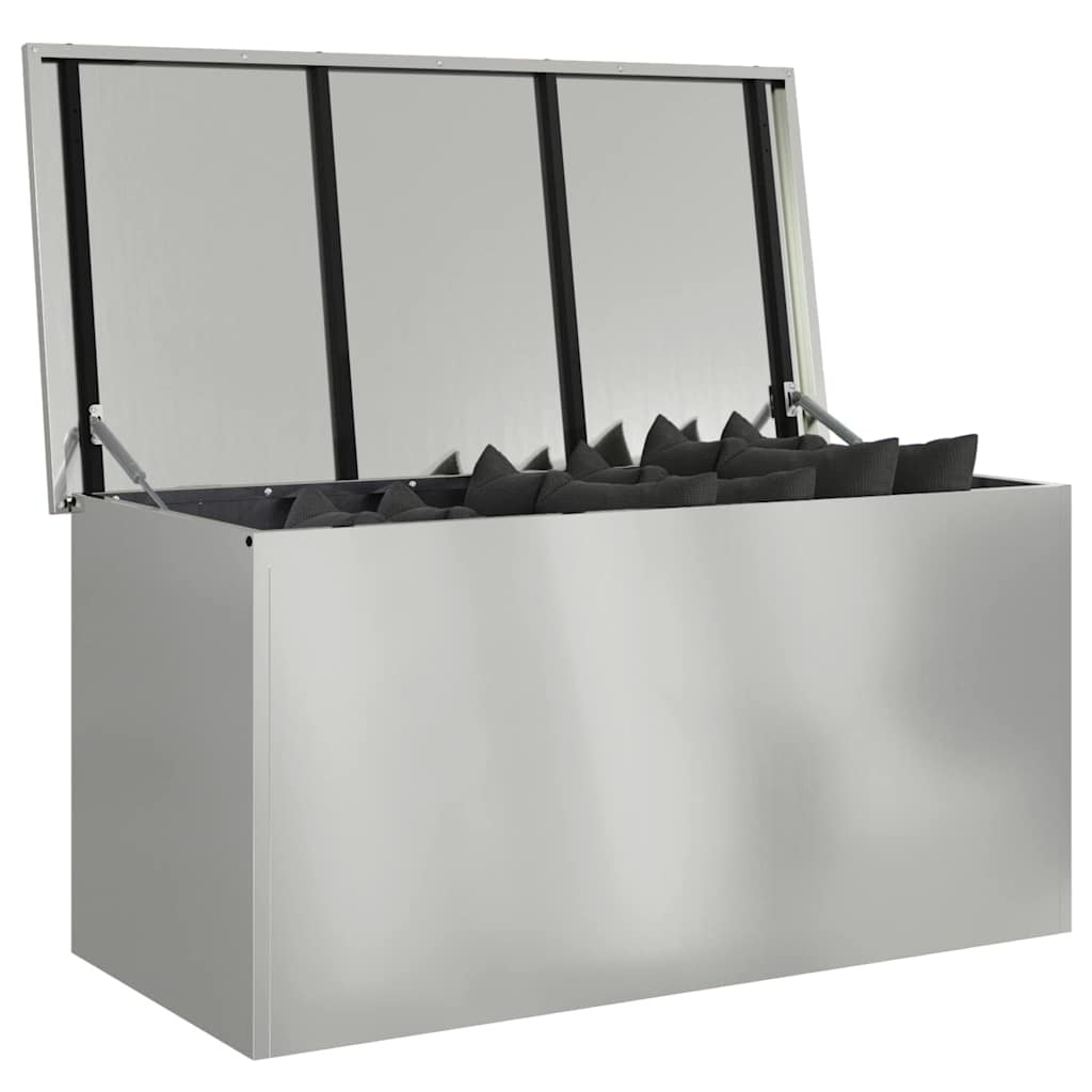 Garden Storage Cushion Box Galvanised Steel 100 x 50.5 x 50 cm