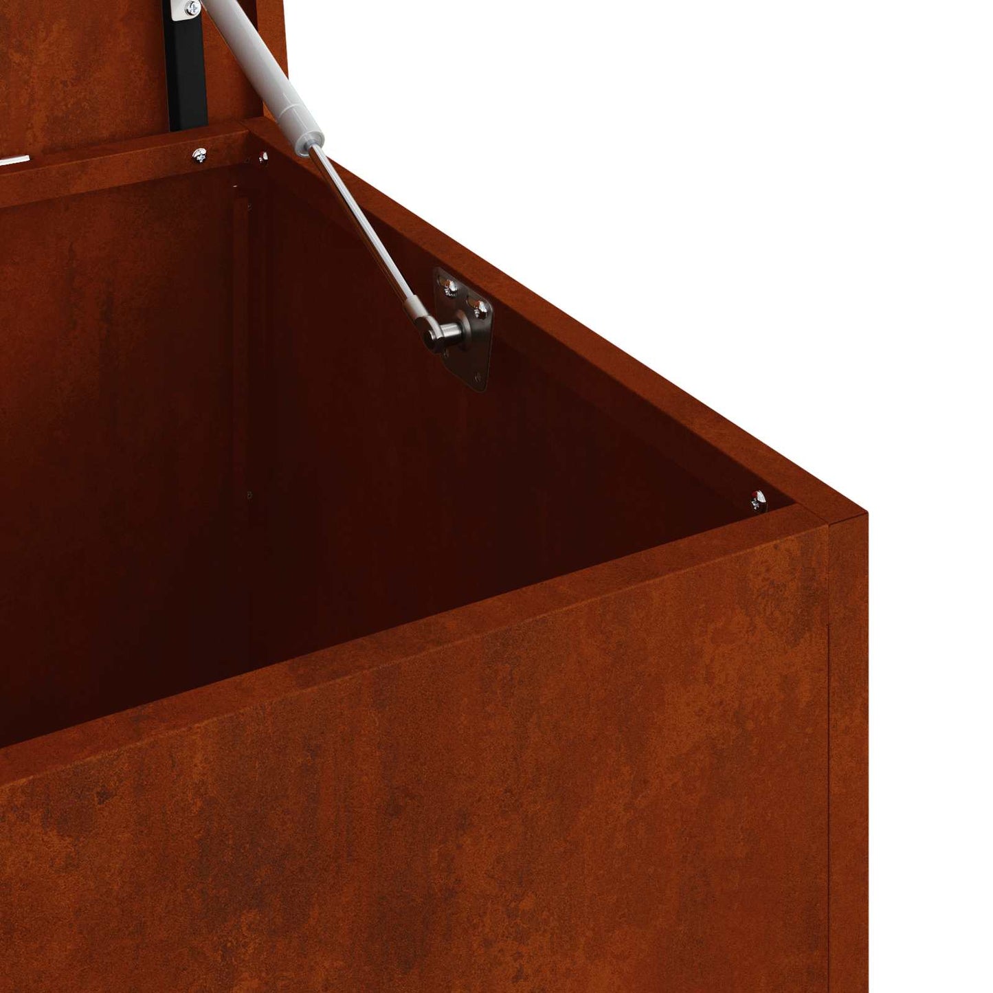 Garden Storage Cushion Box Steel 100 x 50.5 x 50 cm 220 Rusty