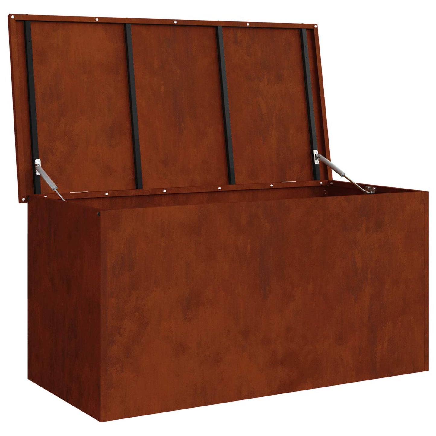 Garden Storage Cushion Box Steel 100 x 50.5 x 50 cm 220 Rusty