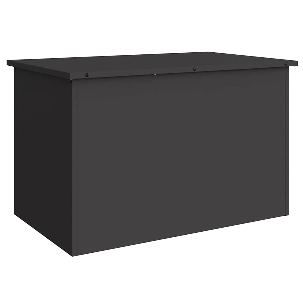 Garden Storage Cushion Box Steel 80 x 50.5 x 50 cm 180 Black