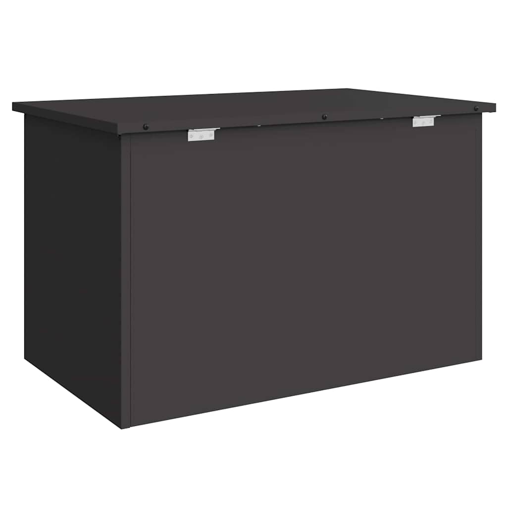 Garden Storage Cushion Box Steel 80 x 50.5 x 50 cm 180 Black