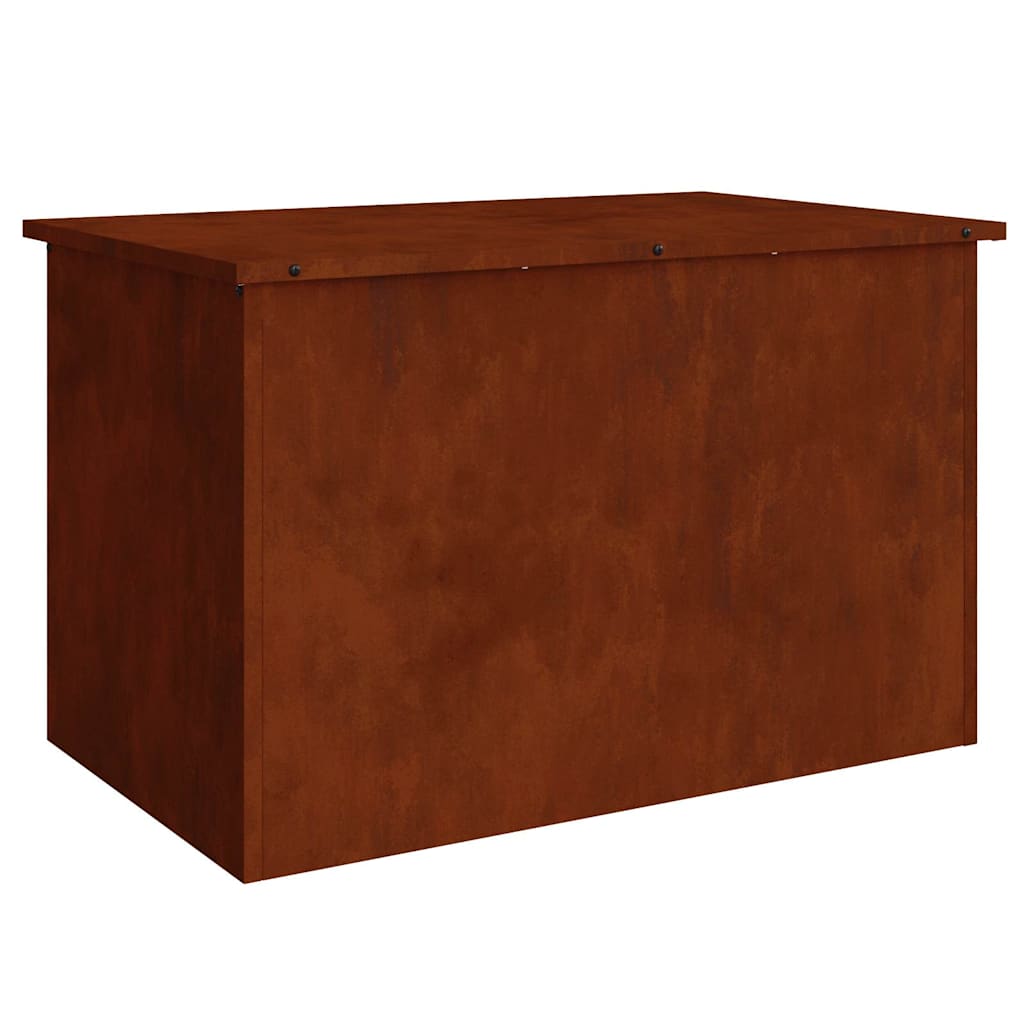 Garden Storage Cushion Box Steel 80 x 50.5 x 50 cm Rusty