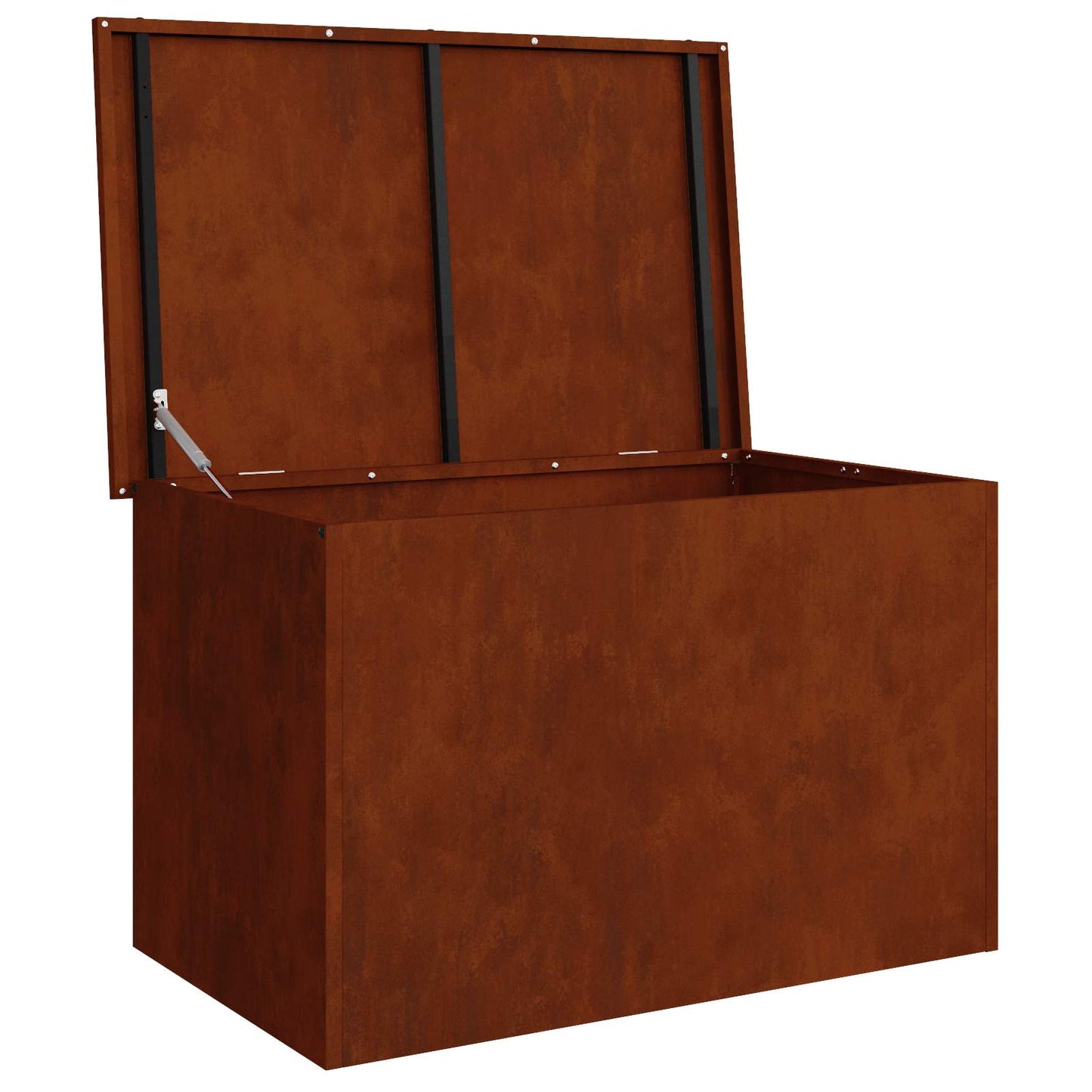Garden Storage Cushion Box Steel 80 x 50.5 x 50 cm Rusty