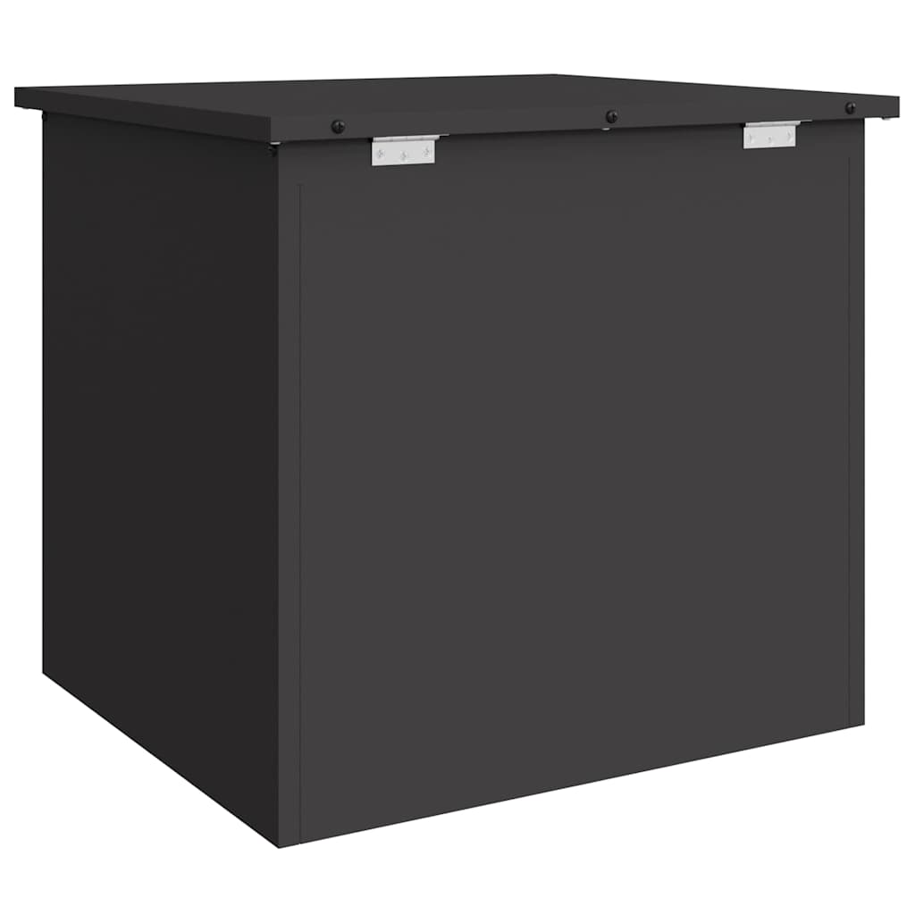 Garden Storage Cushion Box Steel 55 x 50.5 x 50 cm 117 L Black