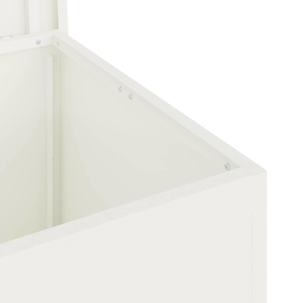 Garden Storage Cushion Box Steel 55 x 50.5 x 50 cm 220 White