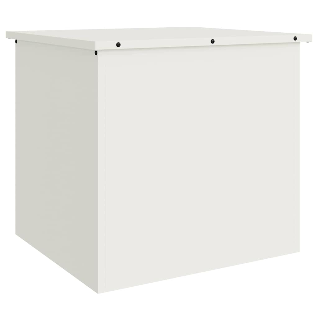 Garden Storage Cushion Box Steel 55 x 50.5 x 50 cm 220 White