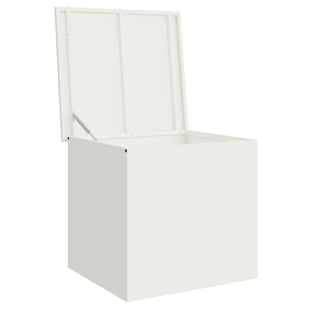 Garden Storage Cushion Box Steel 55 x 50.5 x 50 cm 220 White