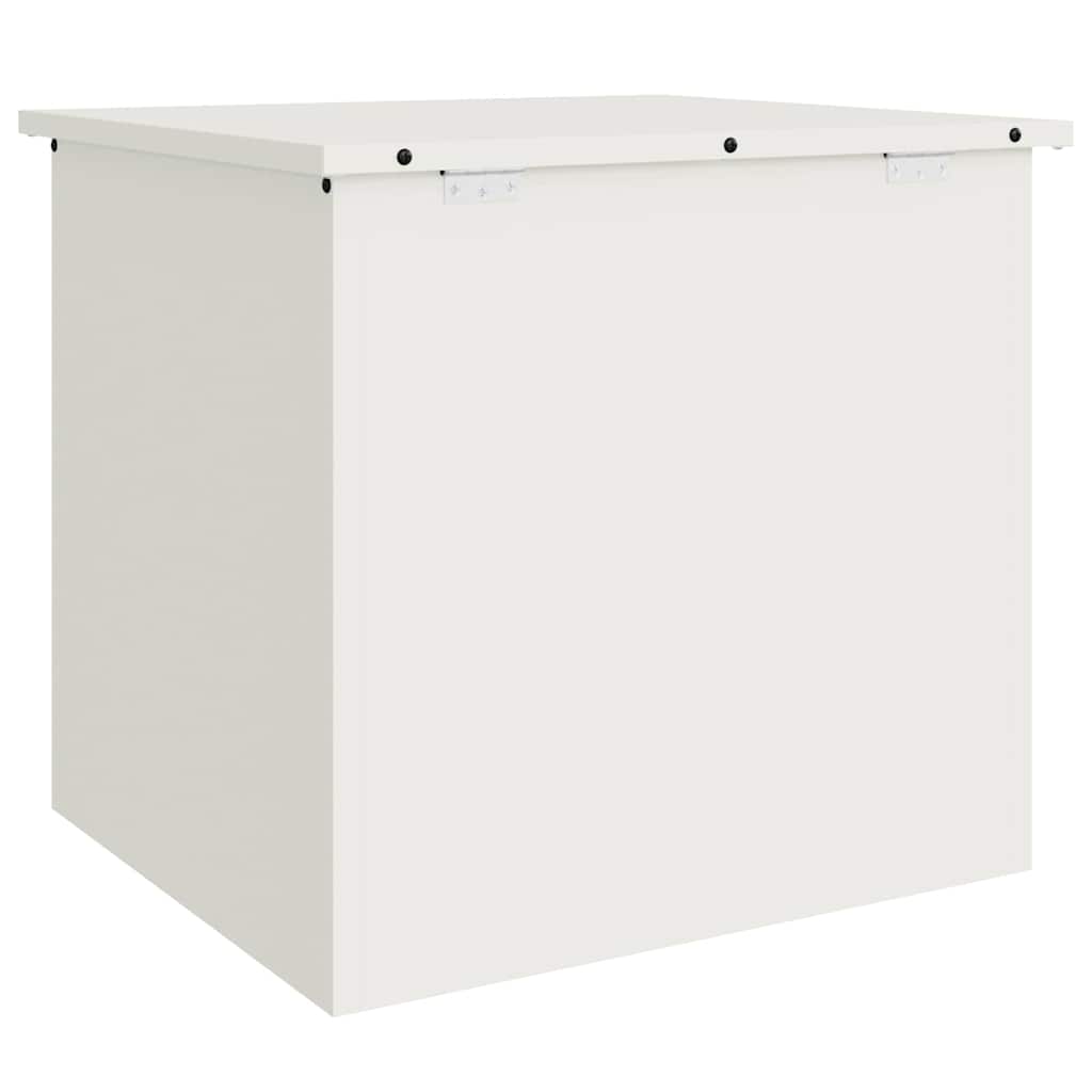 Garden Storage Cushion Box Steel 55 x 50.5 x 50 cm 220 White