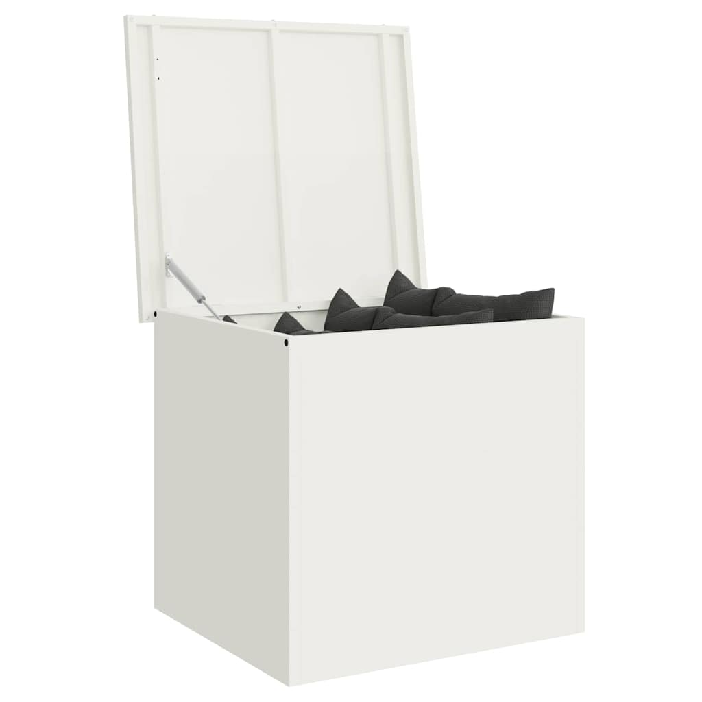 Garden Storage Cushion Box Steel 55 x 50.5 x 50 cm 220 White