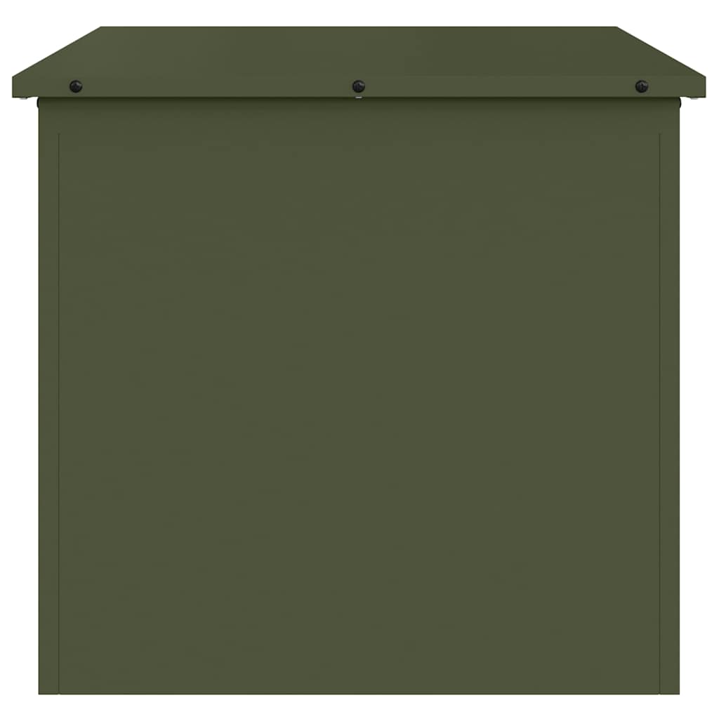 Outdoor Storage Box Olive Green 55 x 50.5 x 50 cm Steel