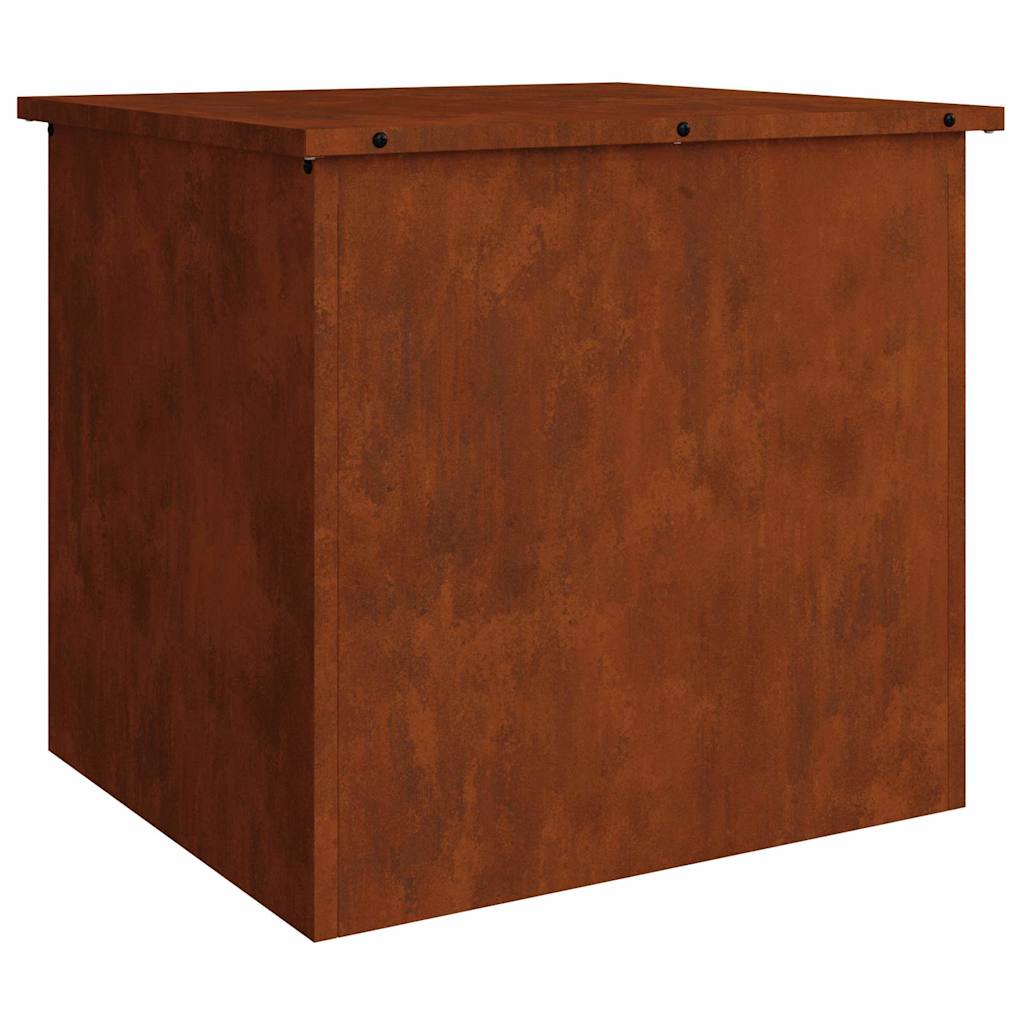 Garden Storage Cushion Box Steel 55 x 50.5 x 50 cm 220 Rusty