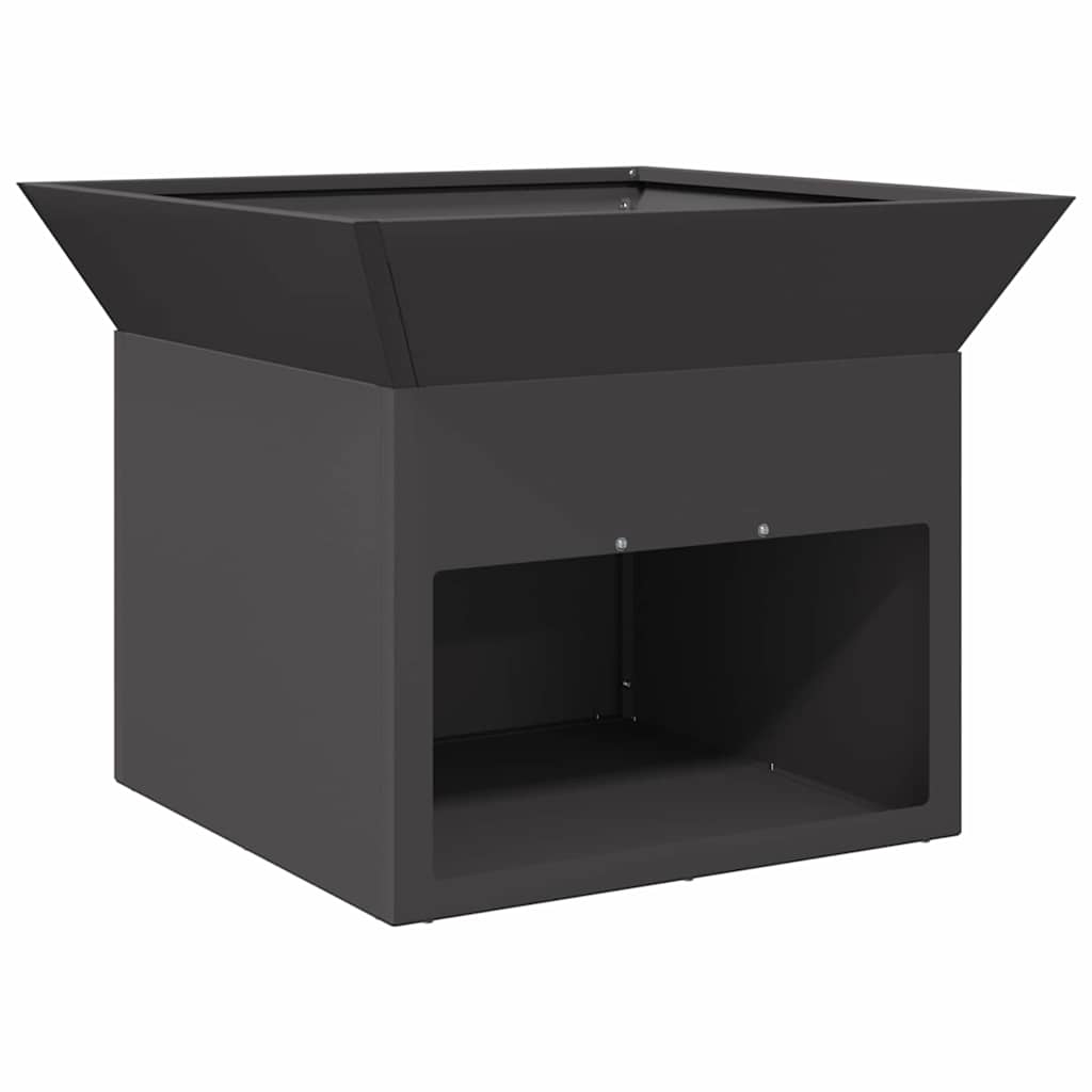 Fire Pit Black 50 x 50 x 40 cm Steel