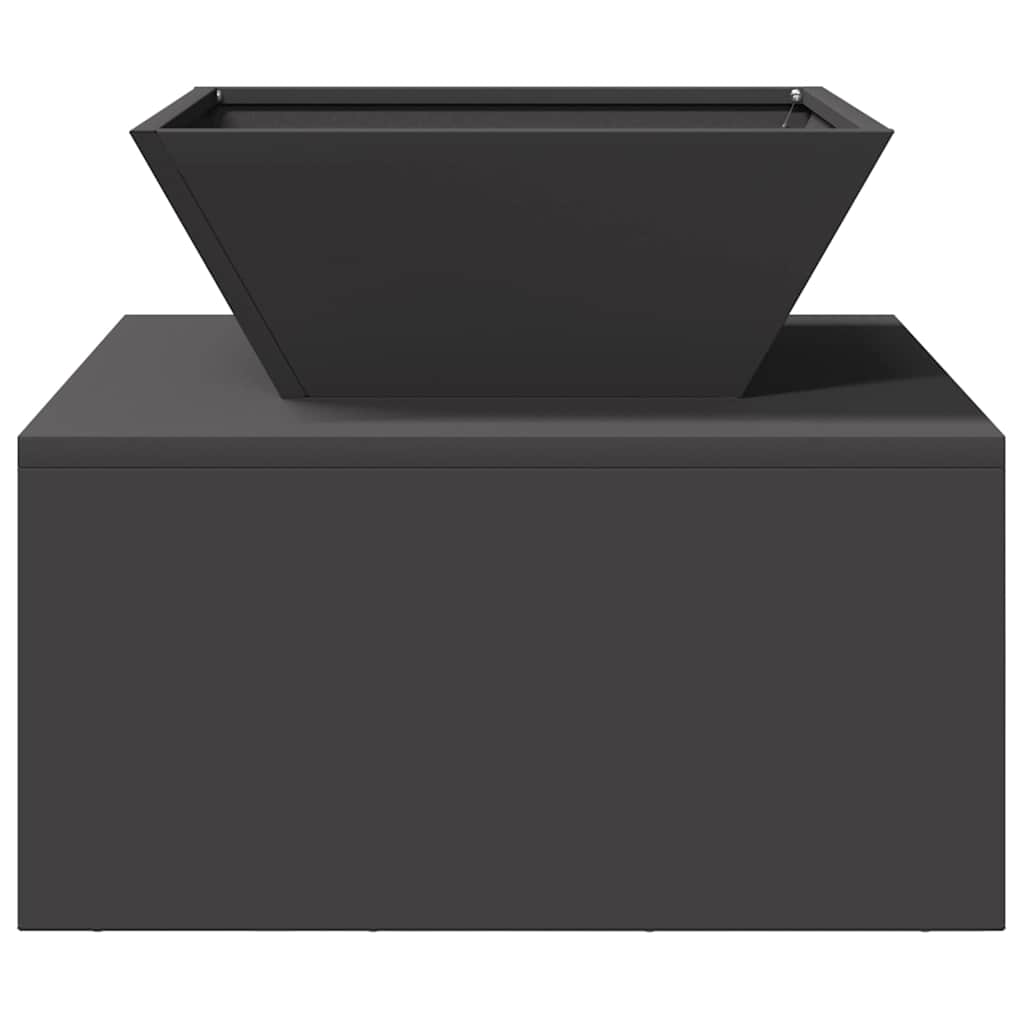 Fire Pit Black 50 x 50 x 40 cm Steel