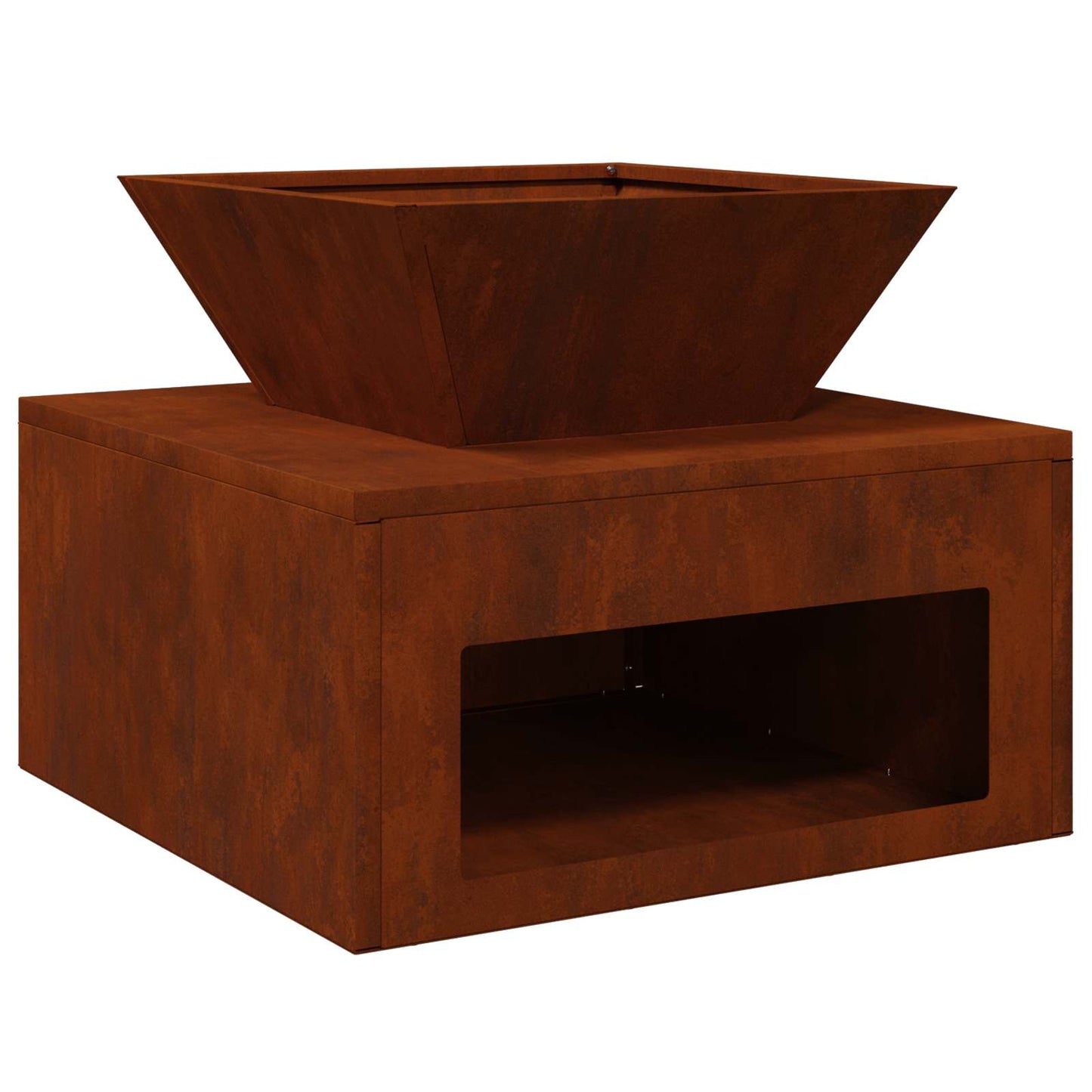 Fire Pit Rusty 50 x 50 x 40 cm Weathering Steel