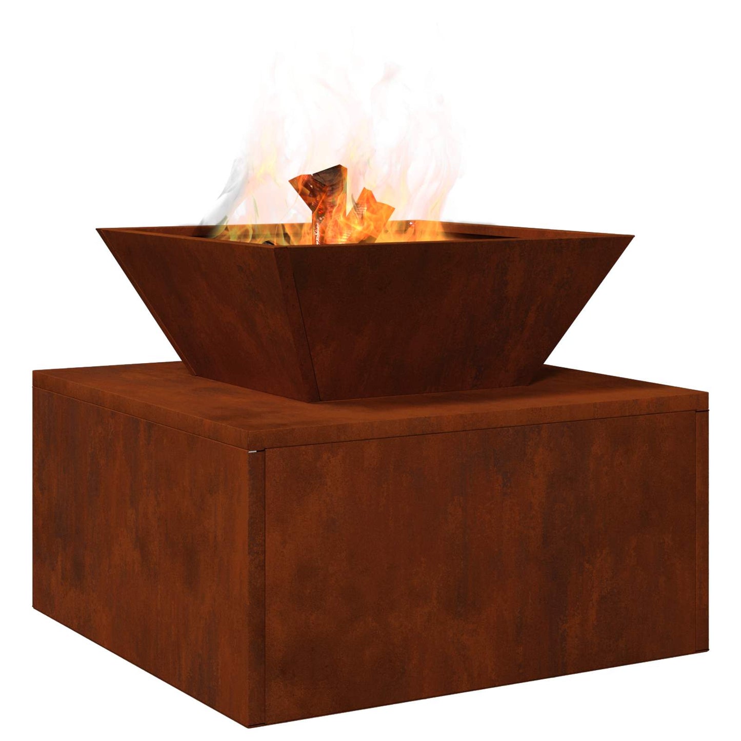 Fire Pit Rusty 50 x 50 x 40 cm Weathering Steel