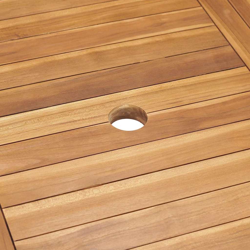 Garden Dining Set 5 pcs Natural Solid Acacia Wood