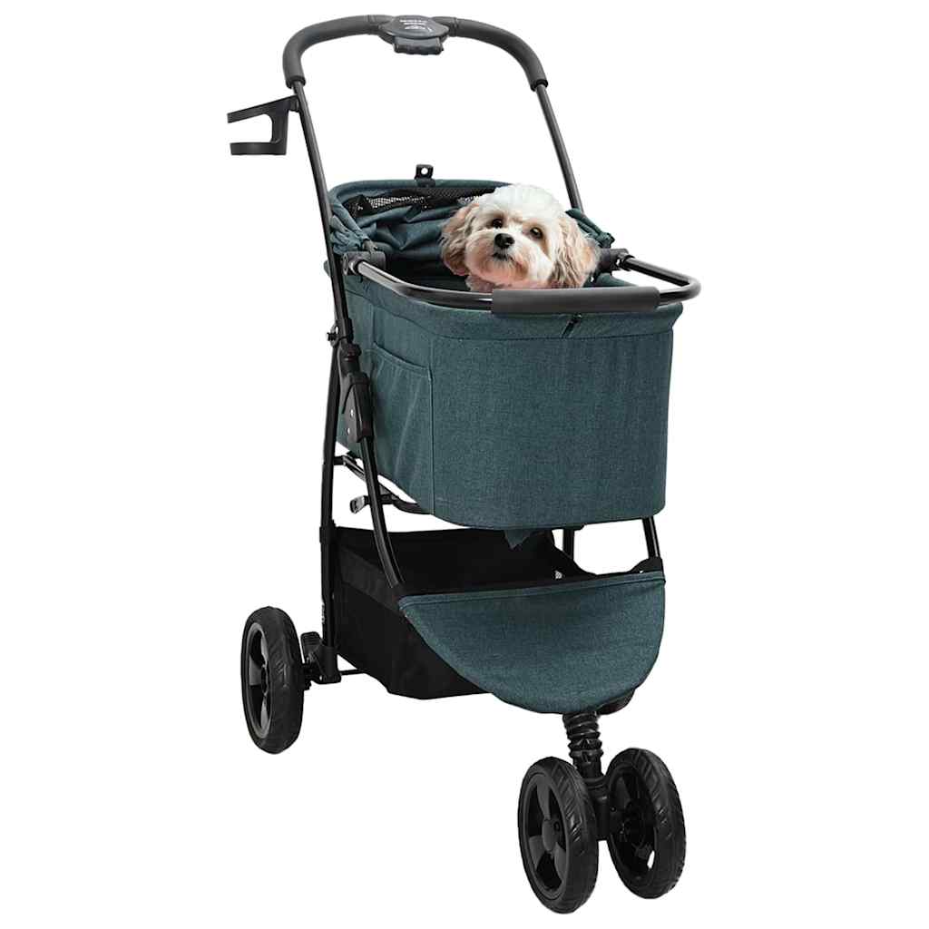 Folding Pet Stroller Green 78 x 54 x 101 cm Polyester