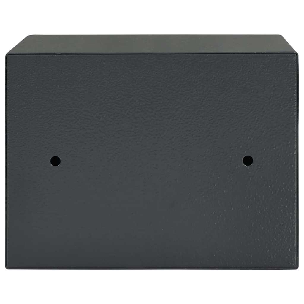 Safe Box with Lock Dark grey 23 x 17 x 17 cm Steel