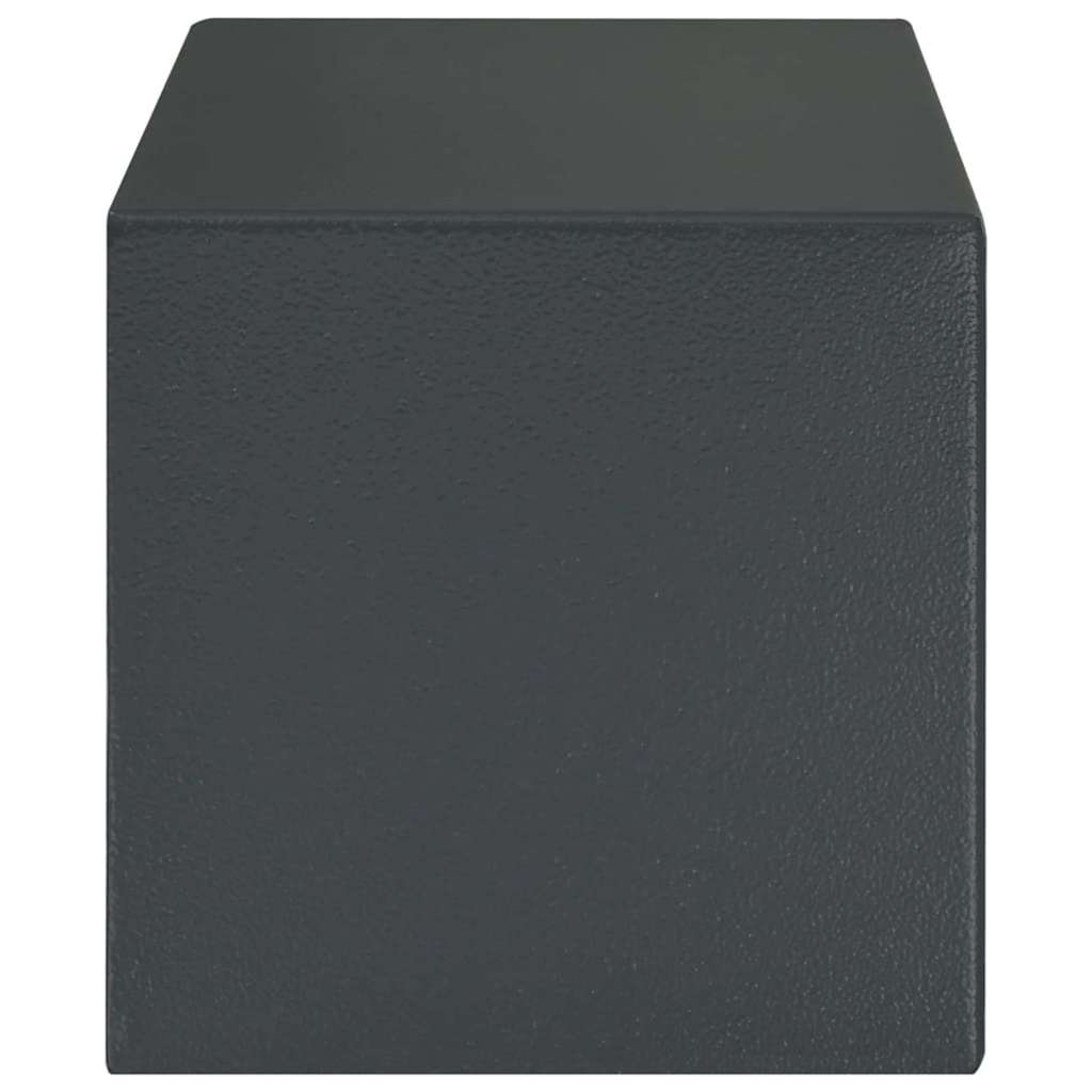 Safe Box with Lock Dark grey 31 x 20 x 20 cm Steel