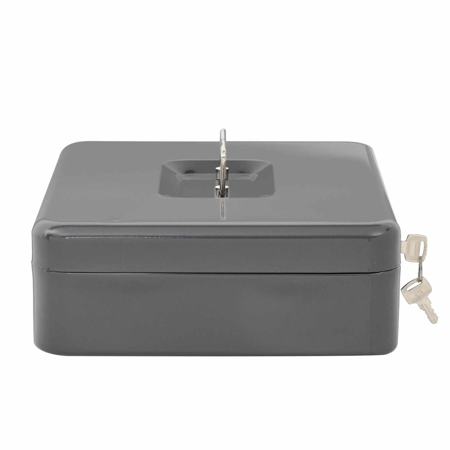 Cash Box with Lock Dark grey 30 x 24 x 9 cm Steel