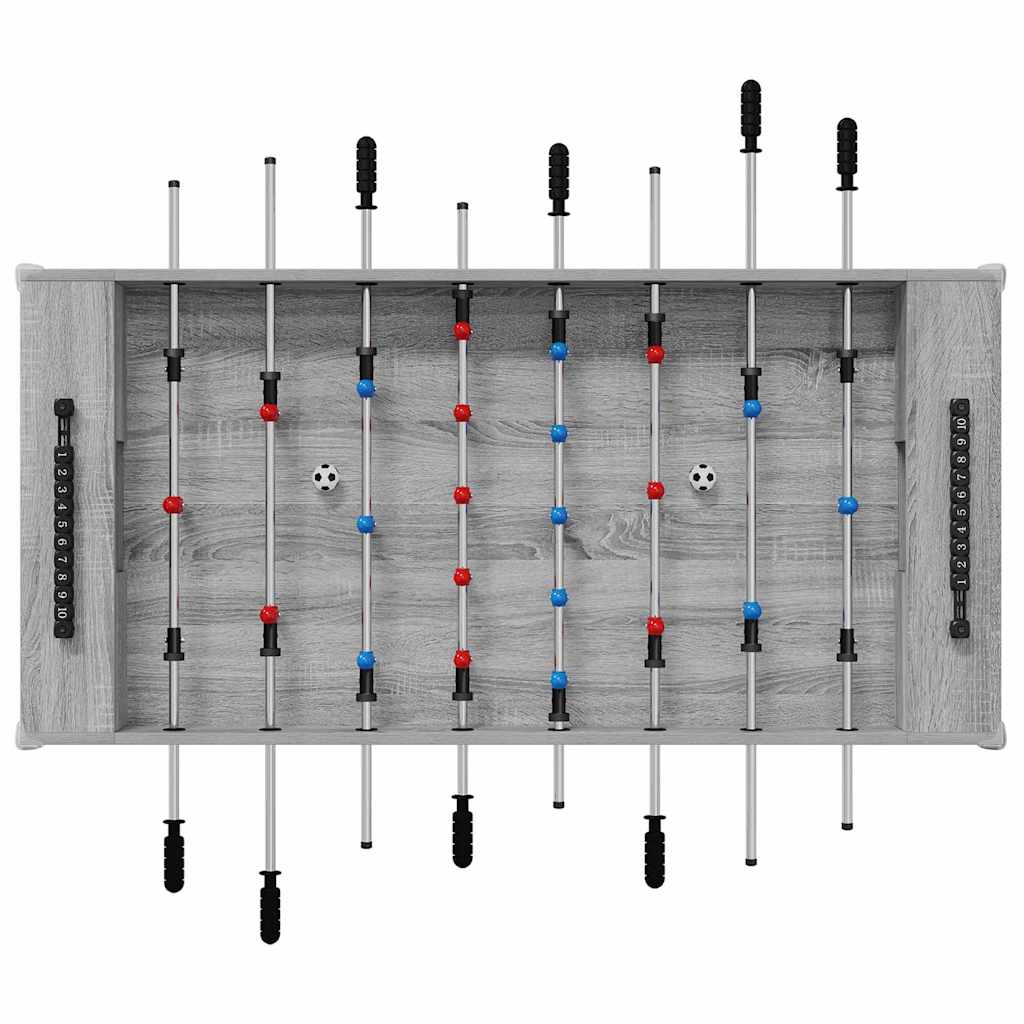 Foosball Table Grey Sonoma 125 x 60.5 x 80 cm Engineered Wood