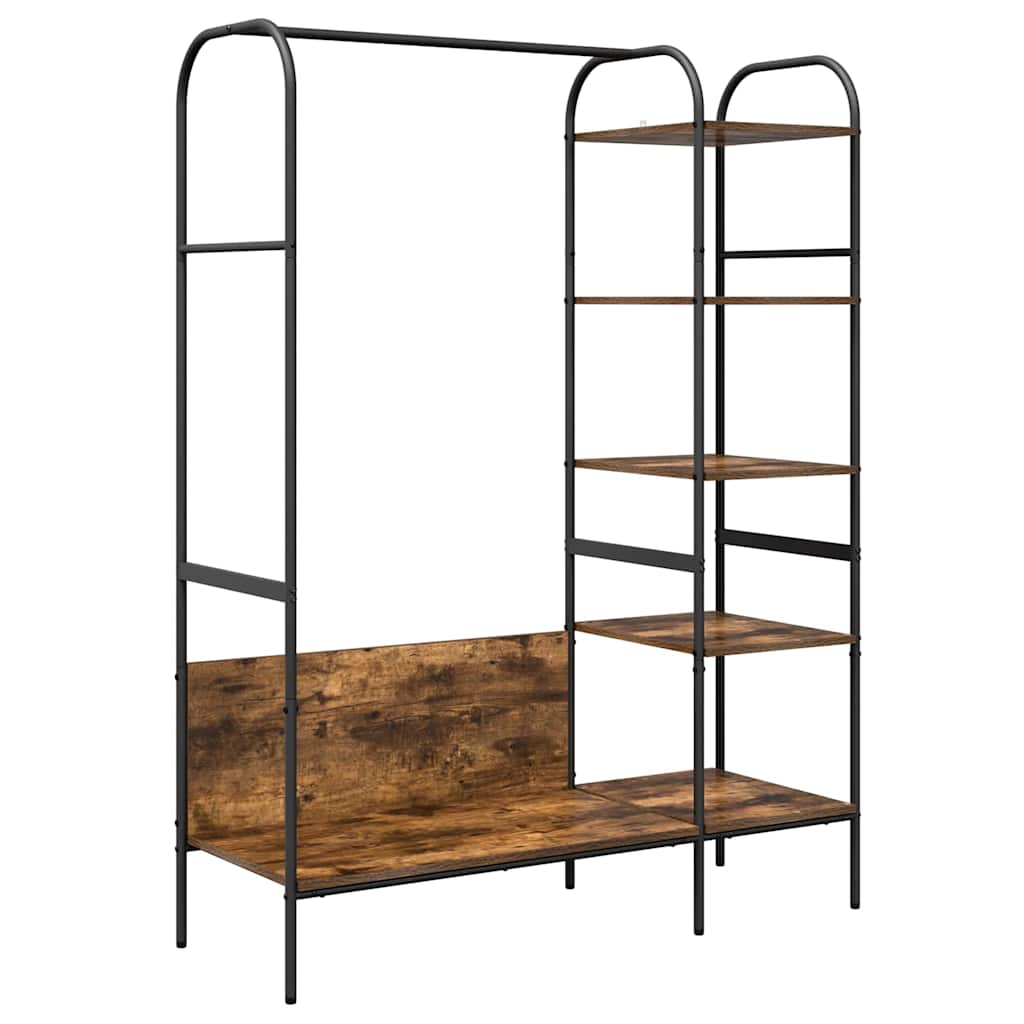 Clothes Rack Brown Oak 120 x 44 x 160 cm Engineered Wood