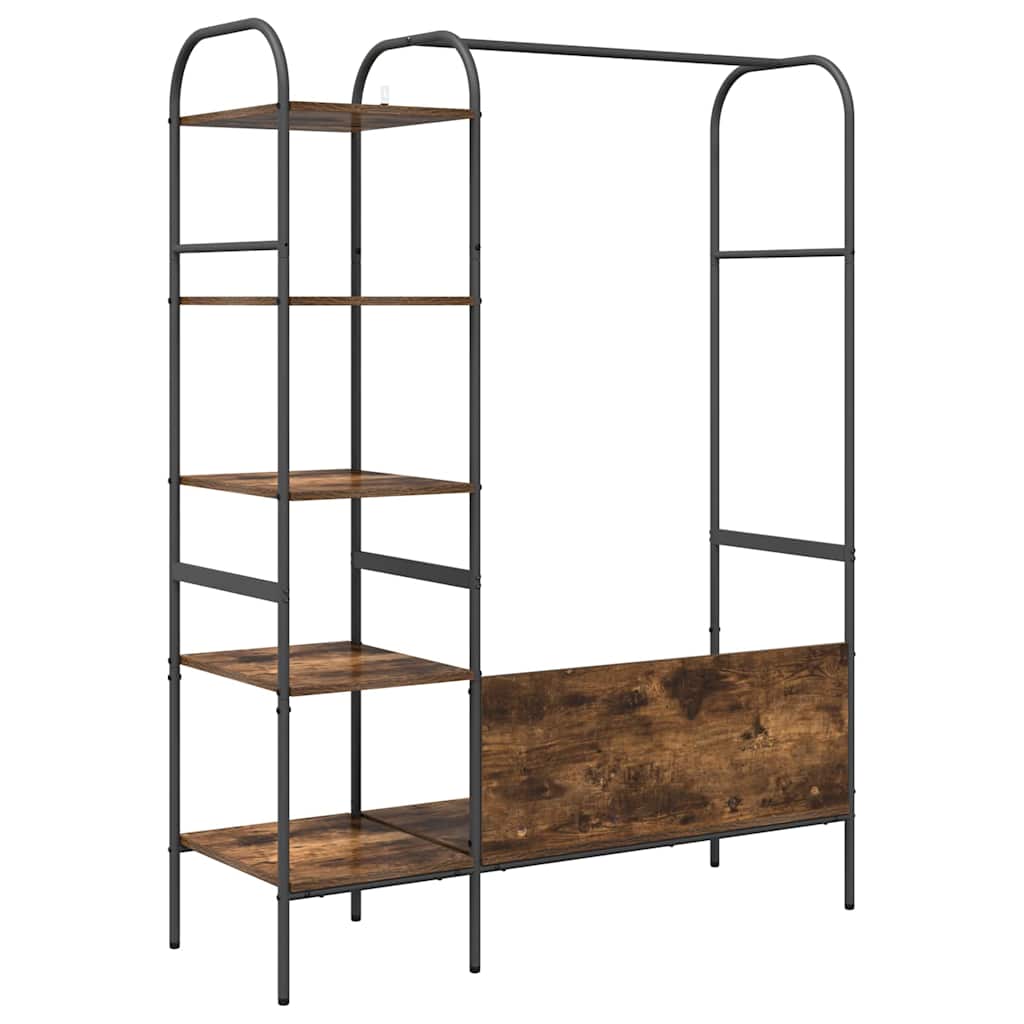 Clothes Rack Brown Oak 120 x 44 x 160 cm Engineered Wood