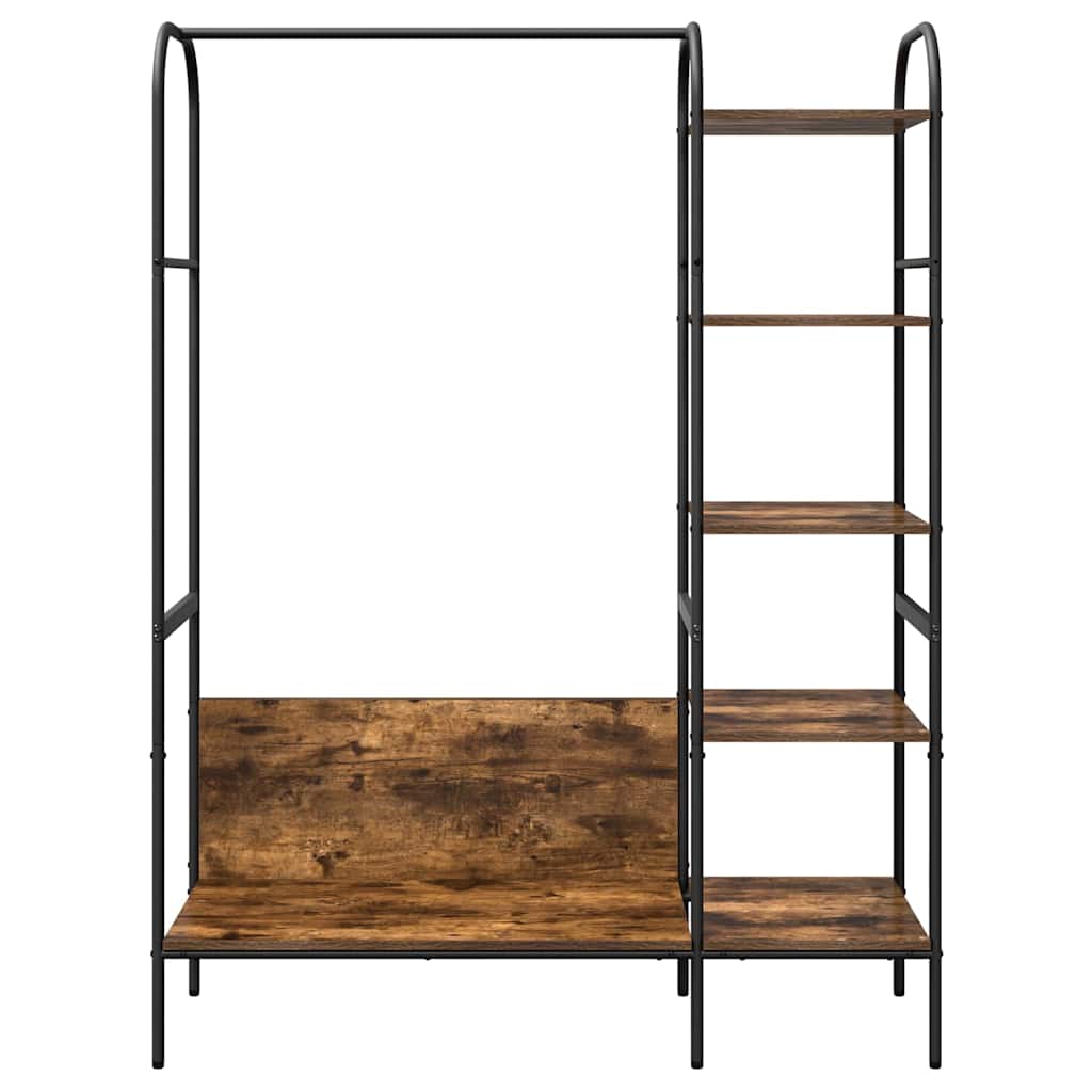 Clothes Rack Brown Oak 120 x 44 x 160 cm Engineered Wood