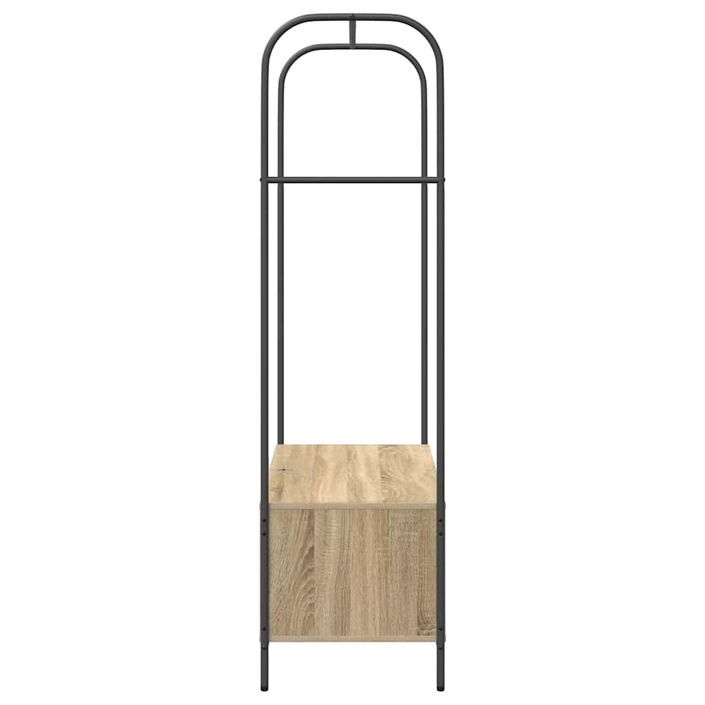 Clothes Rack Brown Oak 100 x 44 x 160 cm Engineered Wood
