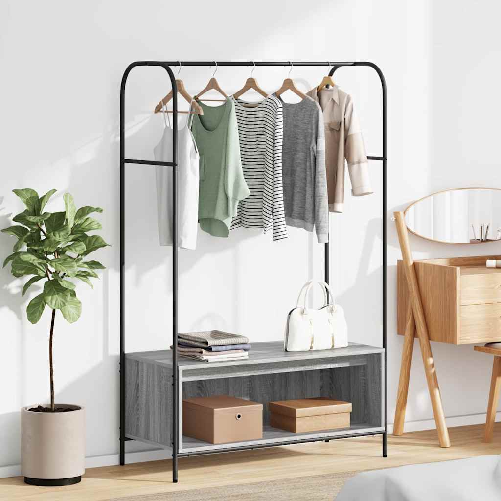 Clothes Rack Grey 100 x 44 x 160 cm Engineered Wood
