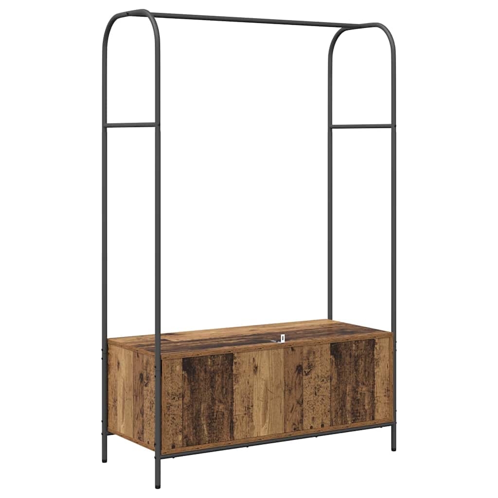 Clothes Rack Brown Oak 100 x 44 x 160 cm Engineered Wood