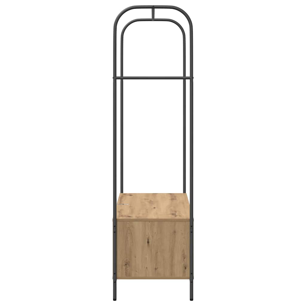 Clothes Rack Brown Oak 100 x 44 x 160 cm Engineered Wood