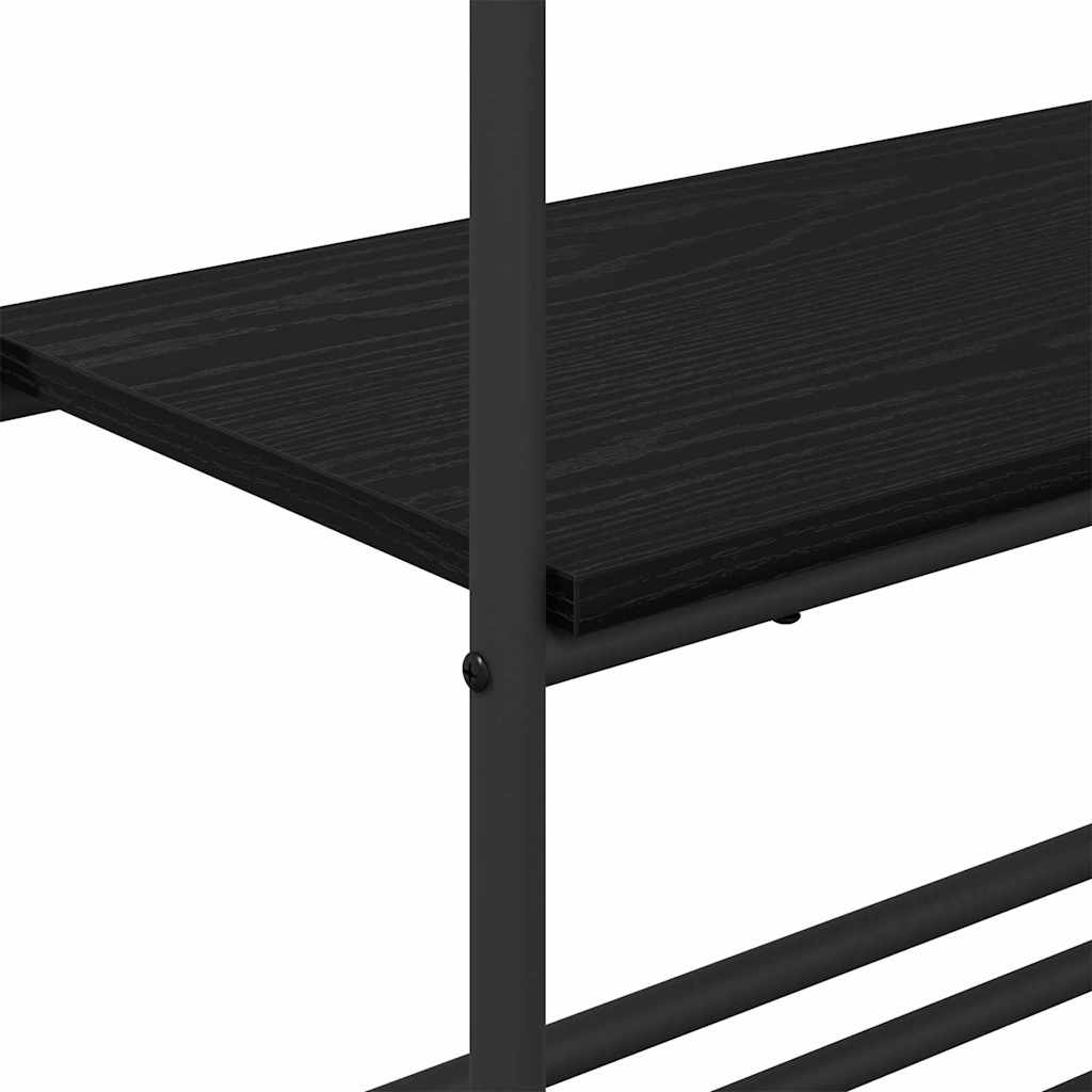 Clothes Rack Black Oak 60 x 30 x 171 cm Engineered Wood