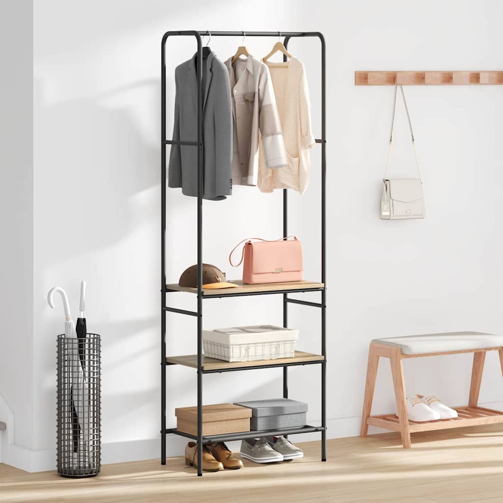 Clothes Rack Sonoma Oak 60 x 30 x 171 cm Engineered Wood
