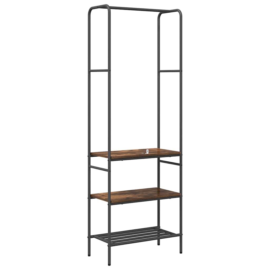 Clothes Rack Smoked Oak 60 x 30 x 171 cm Engineered Wood